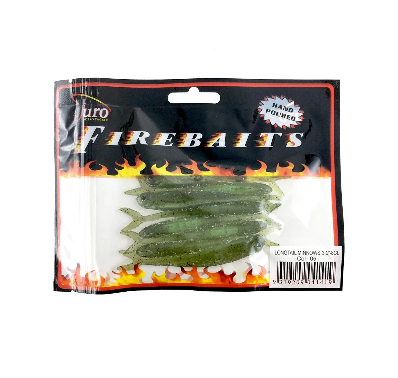 Juro Firebaits Longtail Minnows 3.5" Soft Plastics Col 05 10 Pack - Image 3