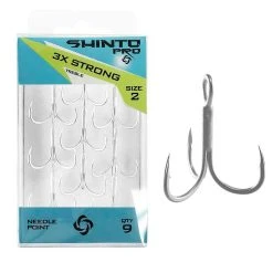 Shinto Pro Treble 3X Strong Matte Tin Hook