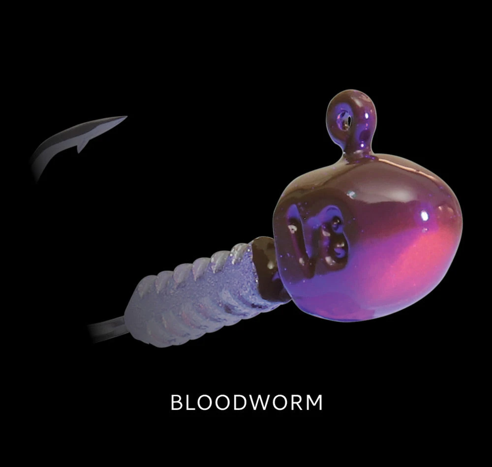 Tackle Tactics TT HeadlockZ Finesse UV Jig Heads Bloodworm - Image 2